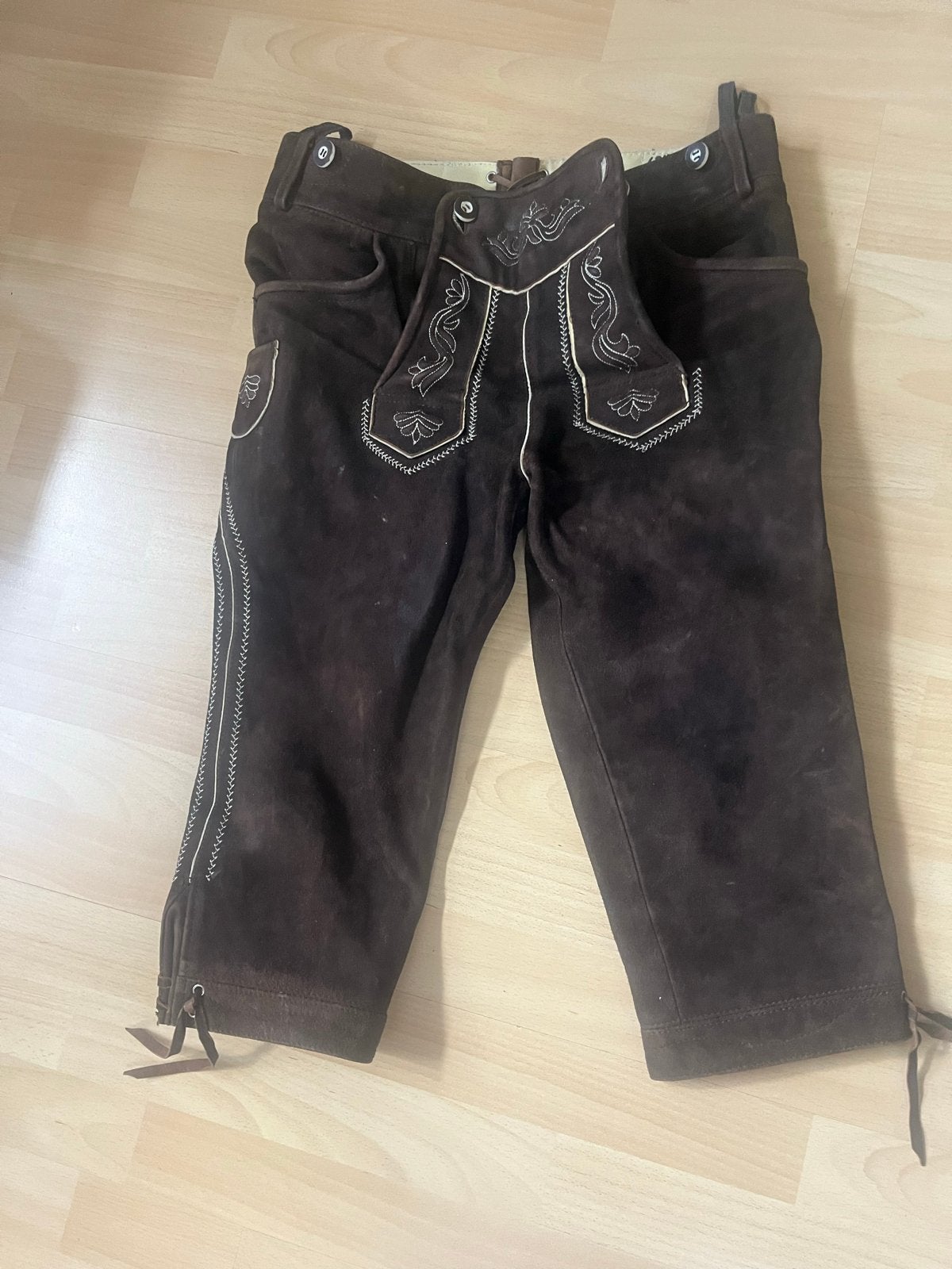 Originele lederhose heren maat 44 (XS), Ophalen of Verzenden, Gedragen, Maat 46 (S) of kleiner, Bruin