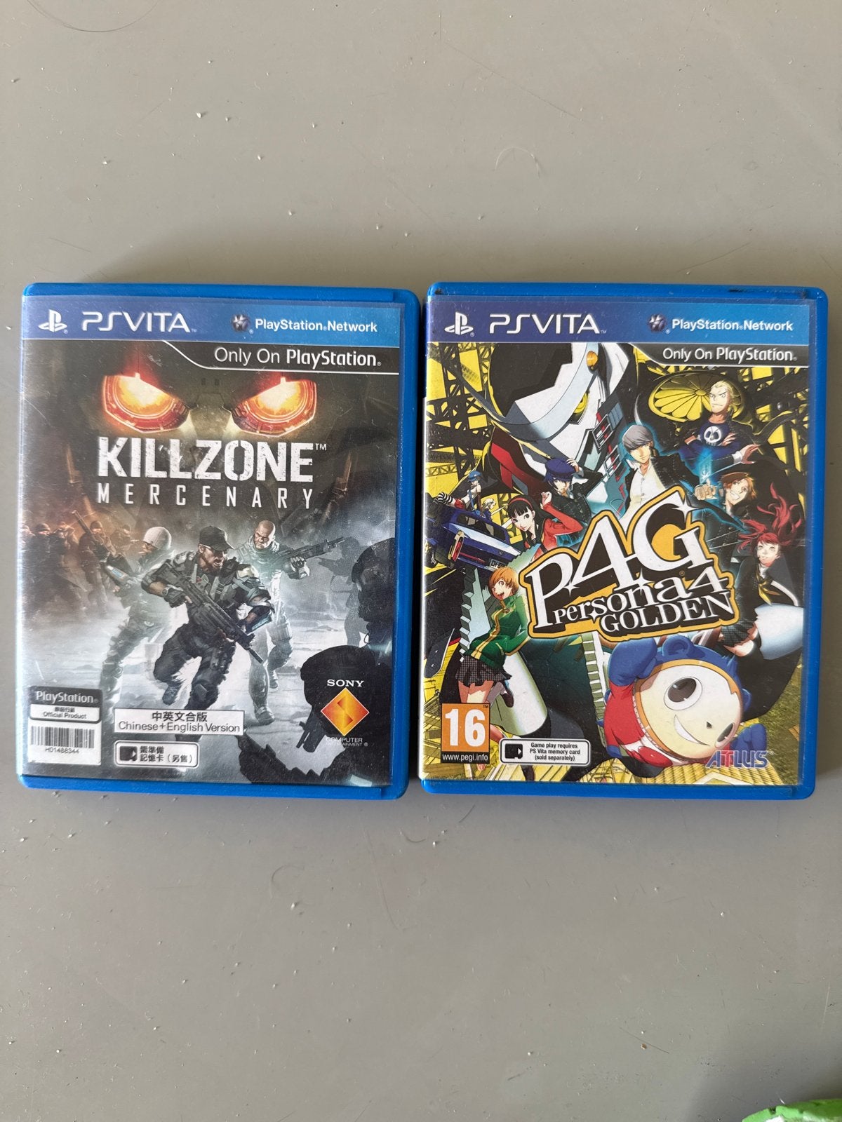 PS Vita Games: Killzone Mercenary & Persona 4 Golden, Online, Gebruikt, Shooter, 1 speler