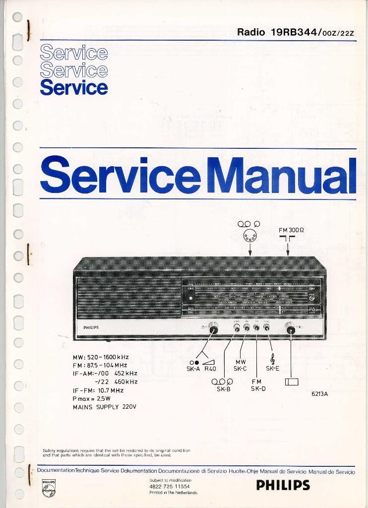 Originele Philips service manuals, Ophalen of Verzenden, Overige typen