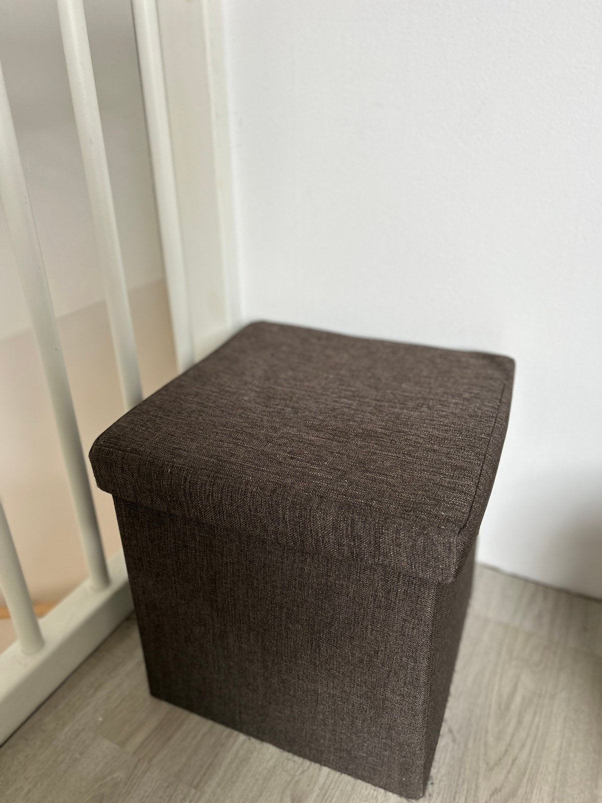 Opberg poef, Ophalen of Verzenden, Zo goed als nieuw, Rond, Minder dan 50 cm