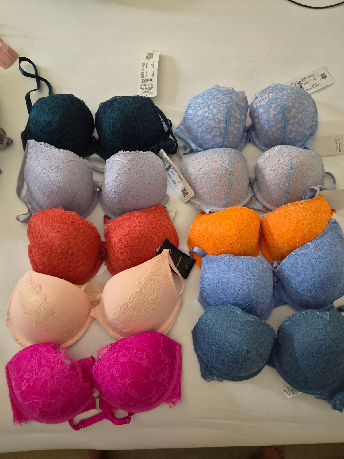 Diverse collectie push-up BH's - Verschillende kleuren 75 D, The Flirt, Verzenden, Blauw, BH