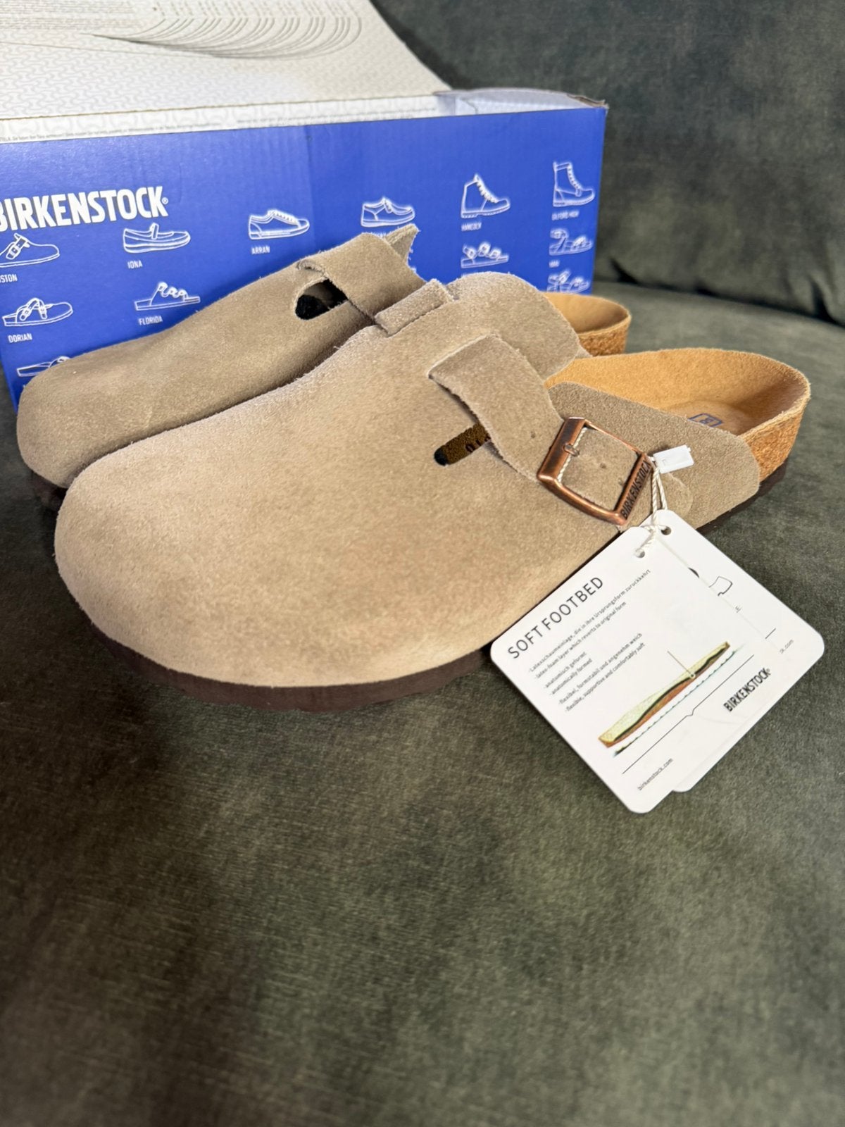 Birkenstock boston taupe 37/38/39/40/41/42/43/44/45, Nieuw, Ophalen of Verzenden, Birkenstock, Birkenstock