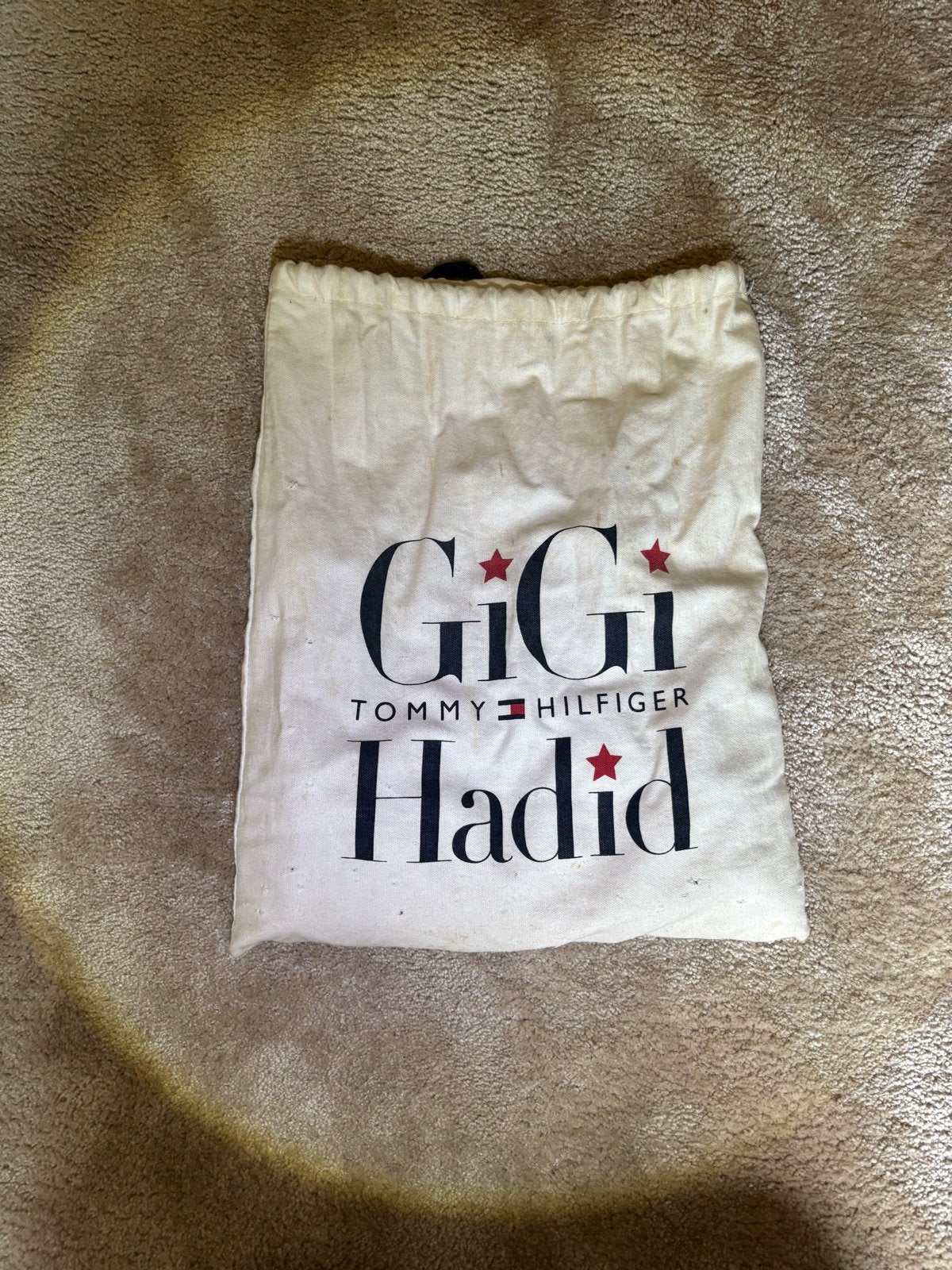 Zak knikkers in Gigi Hadid Tommy Hilfiger zakje, Verzenden, Gebruikt, Jongen