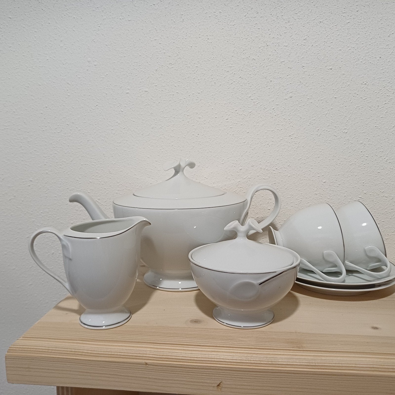 Hutschenreuther servies Fleuron Zilverlijn, Antiek en Kunst, Antiek | Servies compleet, Ophalen of Verzenden
