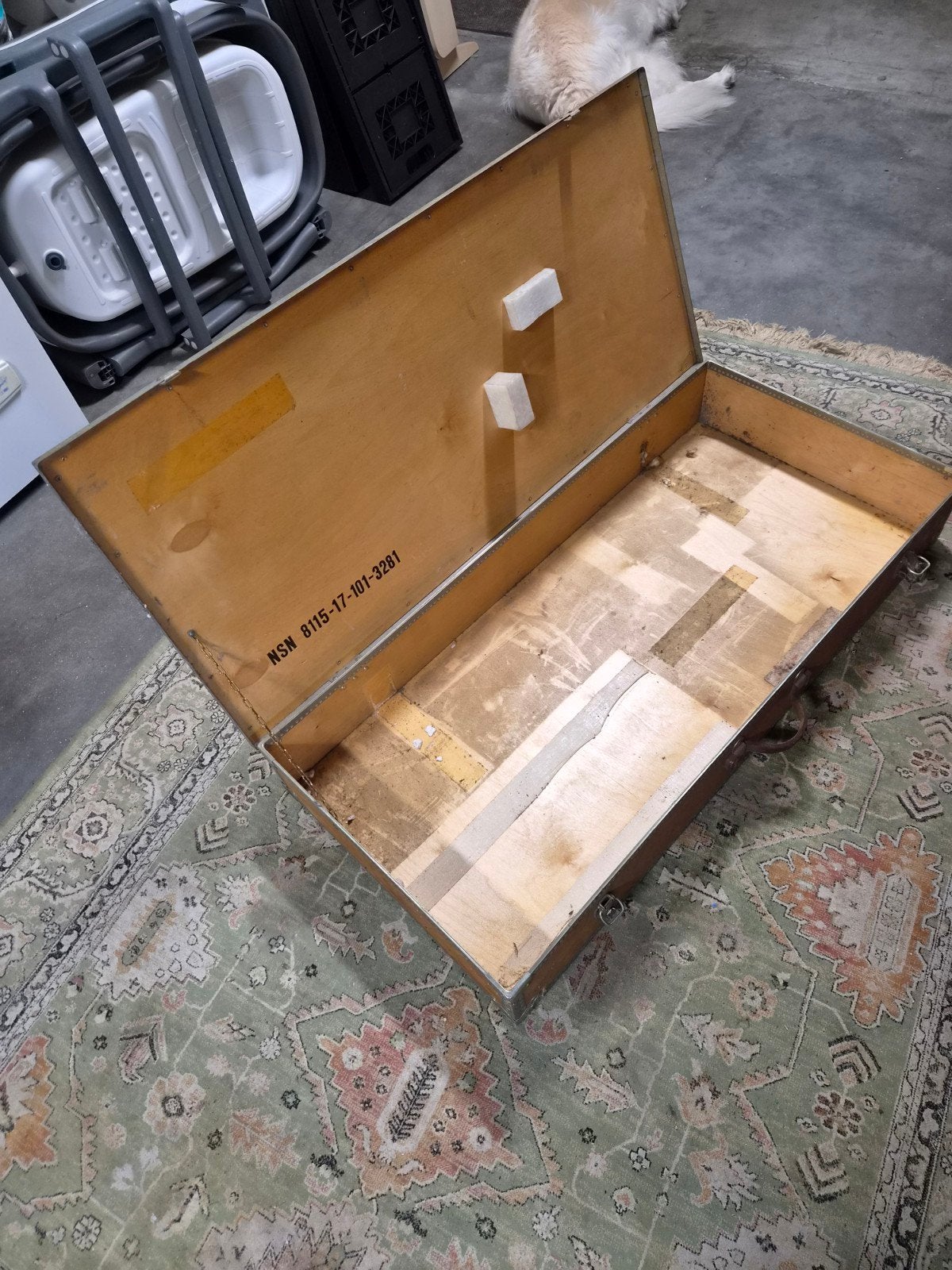 Stoere originele militaire kist / houten transportkist (NSN), Ophalen, 50 tot 100 cm, Minder dan 50 cm