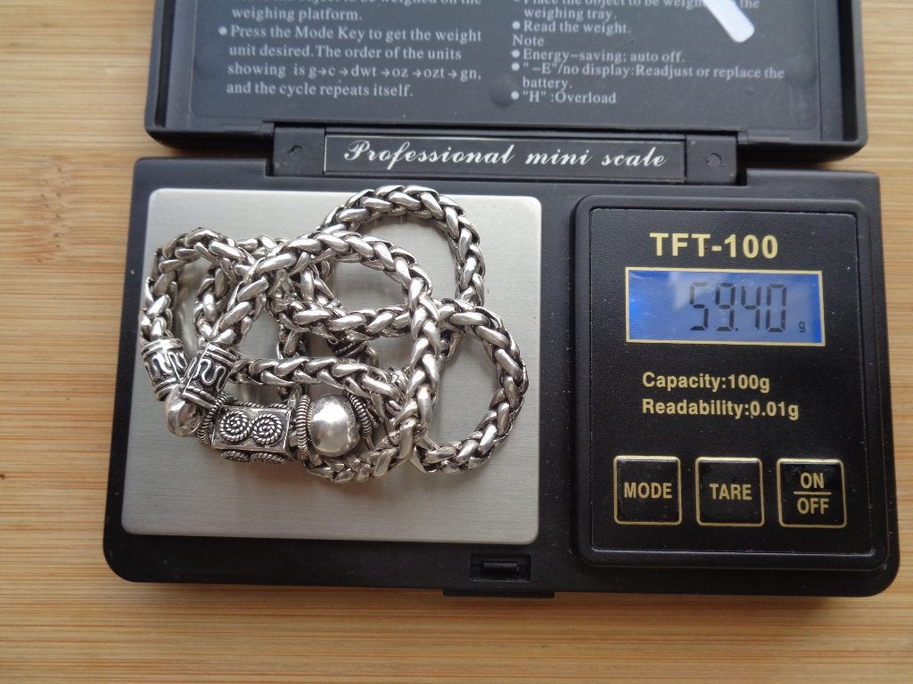 Zilveren vossenstaart ketting 59 gram [539], Met hanger, Verzenden, Zo goed als nieuw, Zilver
