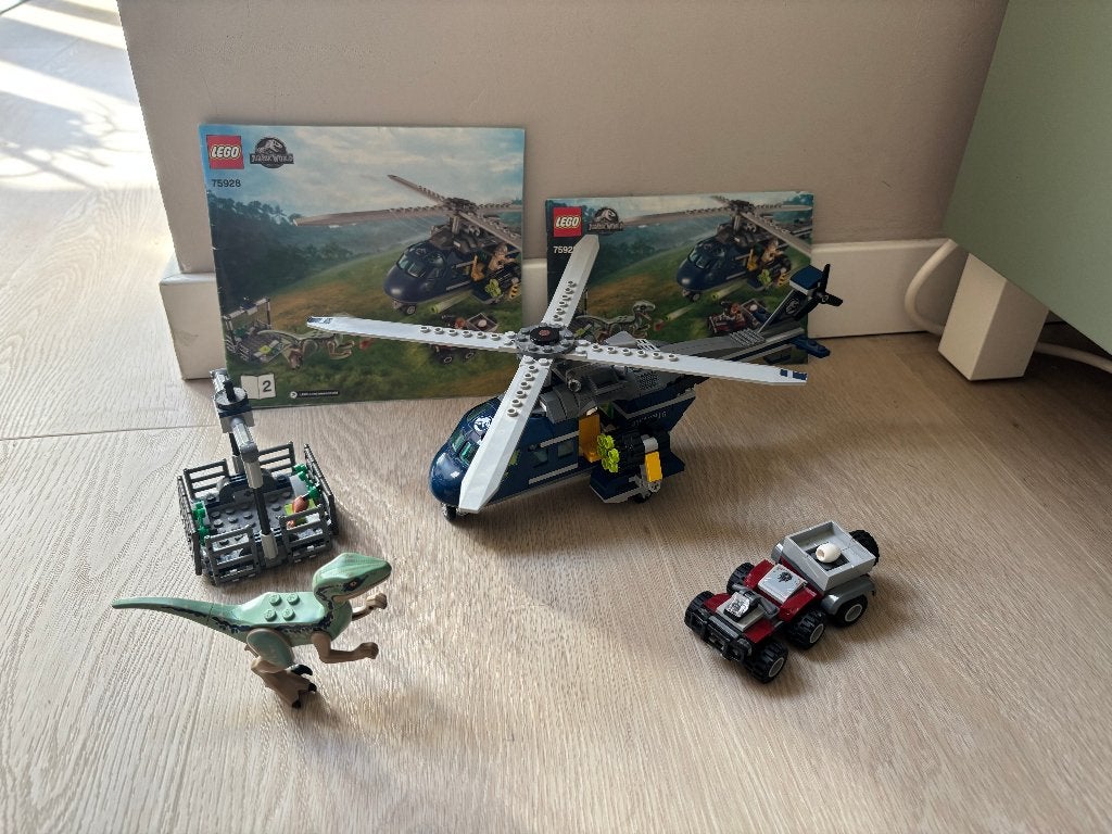 LEGO Jurassic World 75928 Blue's Helikopterachtervolging, Gebruikt, Jurassic World, Lego, Overige typen
