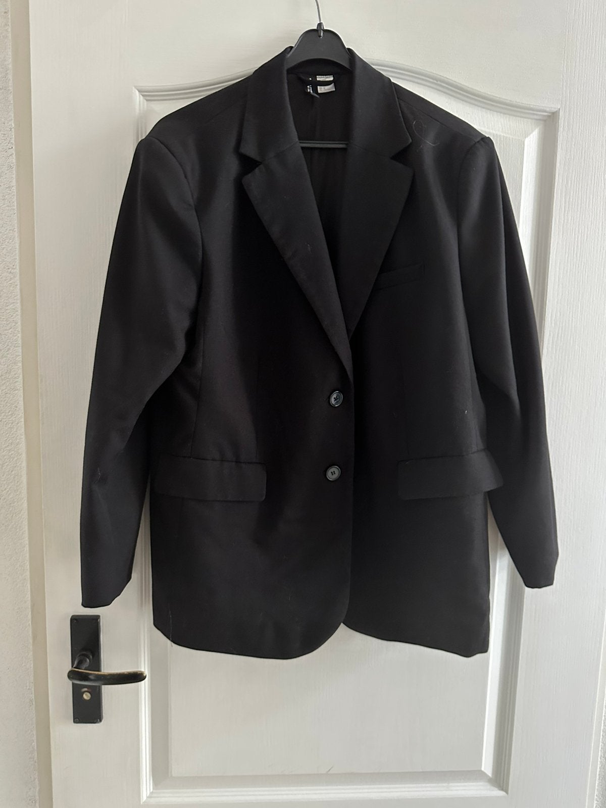 Zwarte blazer H&Mdived oversized maat M, Zwart, Maat 42/44 (L), Ophalen of Verzenden, Zo goed als nieuw