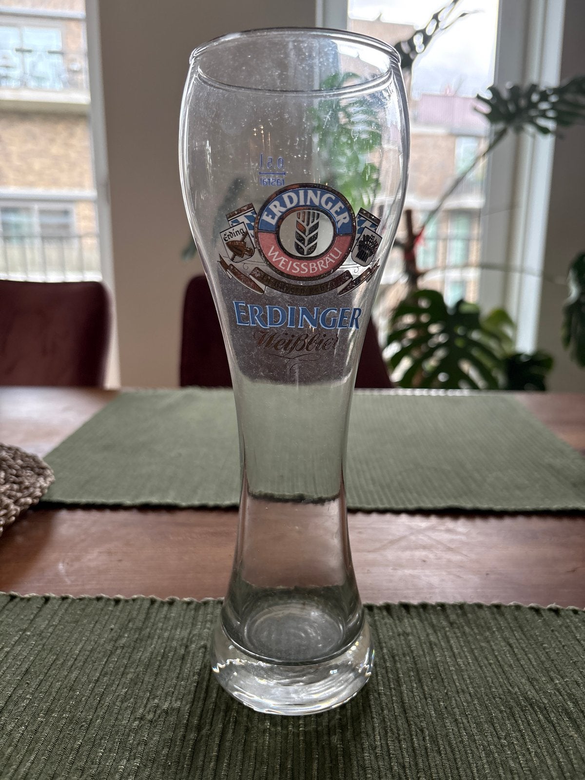 Erdinger Weissbier Glas - Zo goed als nieuw, Ophalen, Glas of Glazen, Overige stijlen, Glas