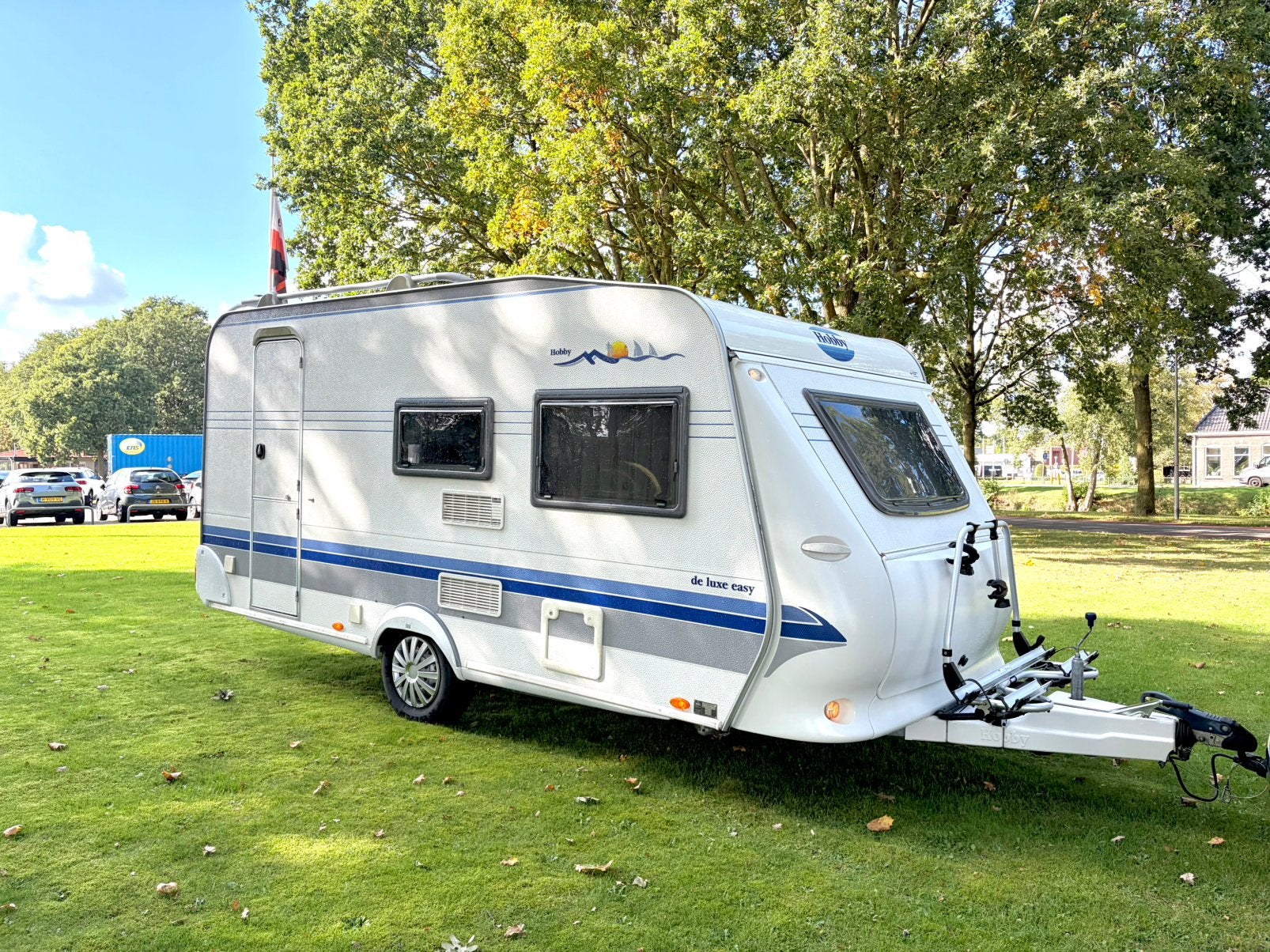 Hobby 440SB/SF #2003#z.g.a.n Voortent+Luifel 2xFietsendrager, Standaardzit, Hobby, 2 aparte bedden, Bedrijf