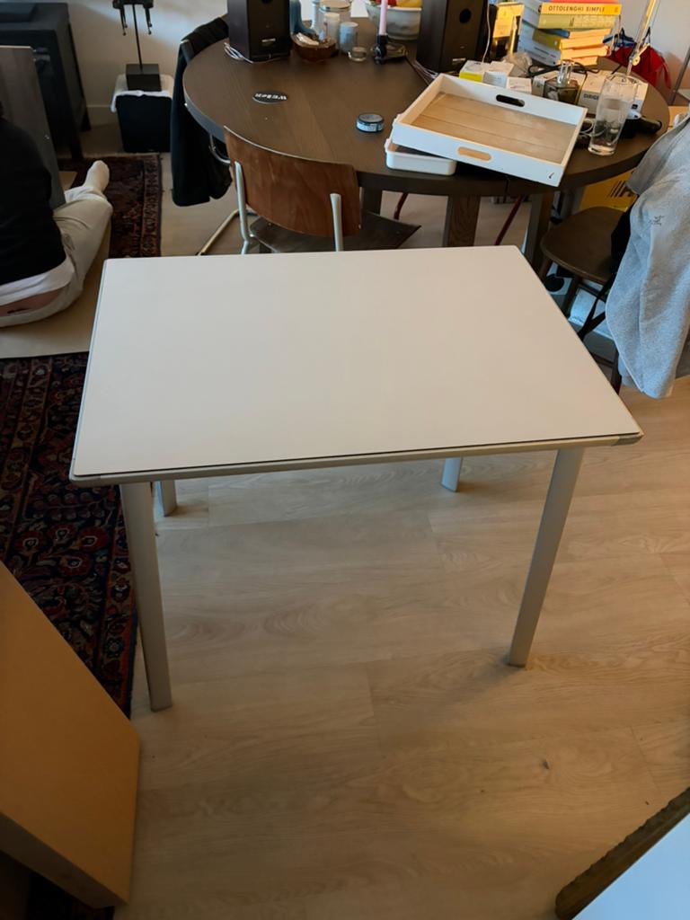 German designer Tuintafel / Gardentable for sale white, Ophalen, Rechthoekig