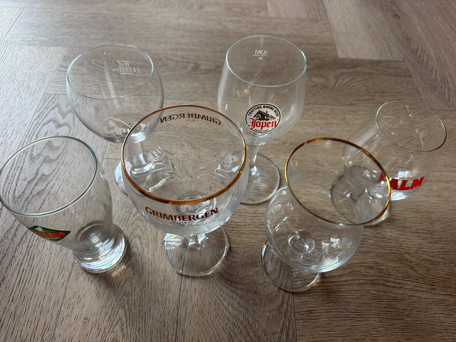 Bierglazen, Ophalen