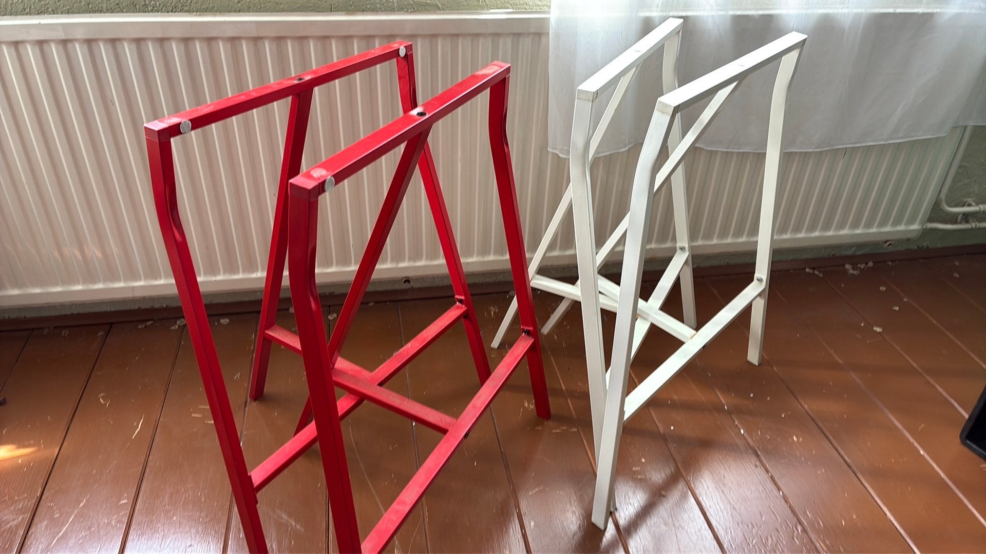 2x onderstel voor tafelblad, Huis en Inrichting, Ophalen, Gebruikt, Metaal