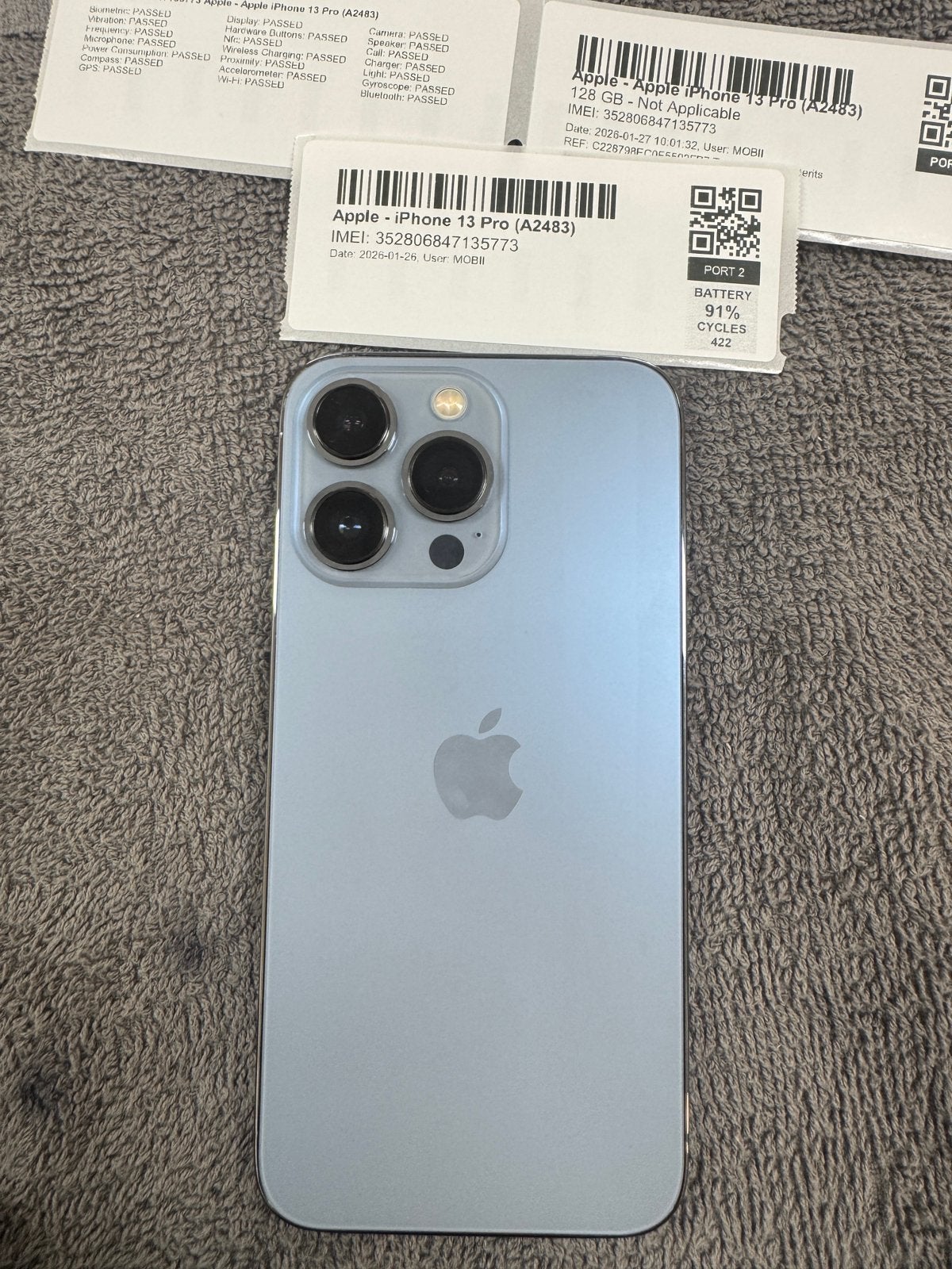 Iphone 13 pro 128GB, Telecommunicatie, Mobiele telefoons | Apple iPhone, Ophalen, Blauw, Mobii-, IPhone 13 Pro