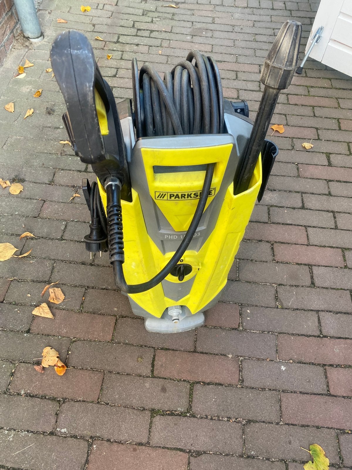 Parkside hogedrukreiniger in prima  staat +slangenhaspel, Ophalen of Verzenden, Gebruikt, Elektrisch, Met autostop en -start