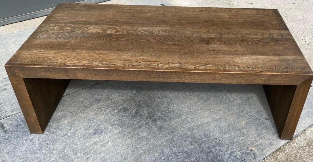 Eiken houten salontafel, Ophalen, Gebruikt, 100 tot 150 cm, Eikenhout