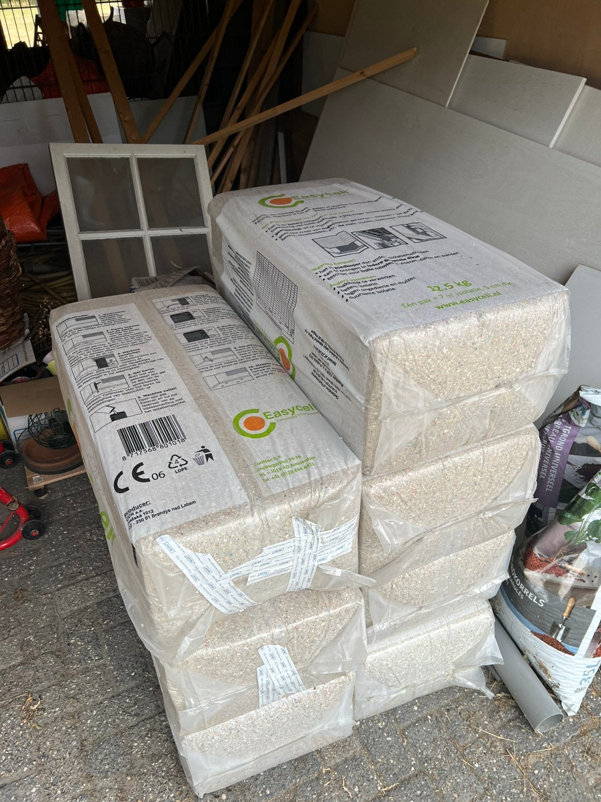Easycell 12,5kg 7 pakken, Ophalen, Nieuw, Glaswol, 15 m² of meer