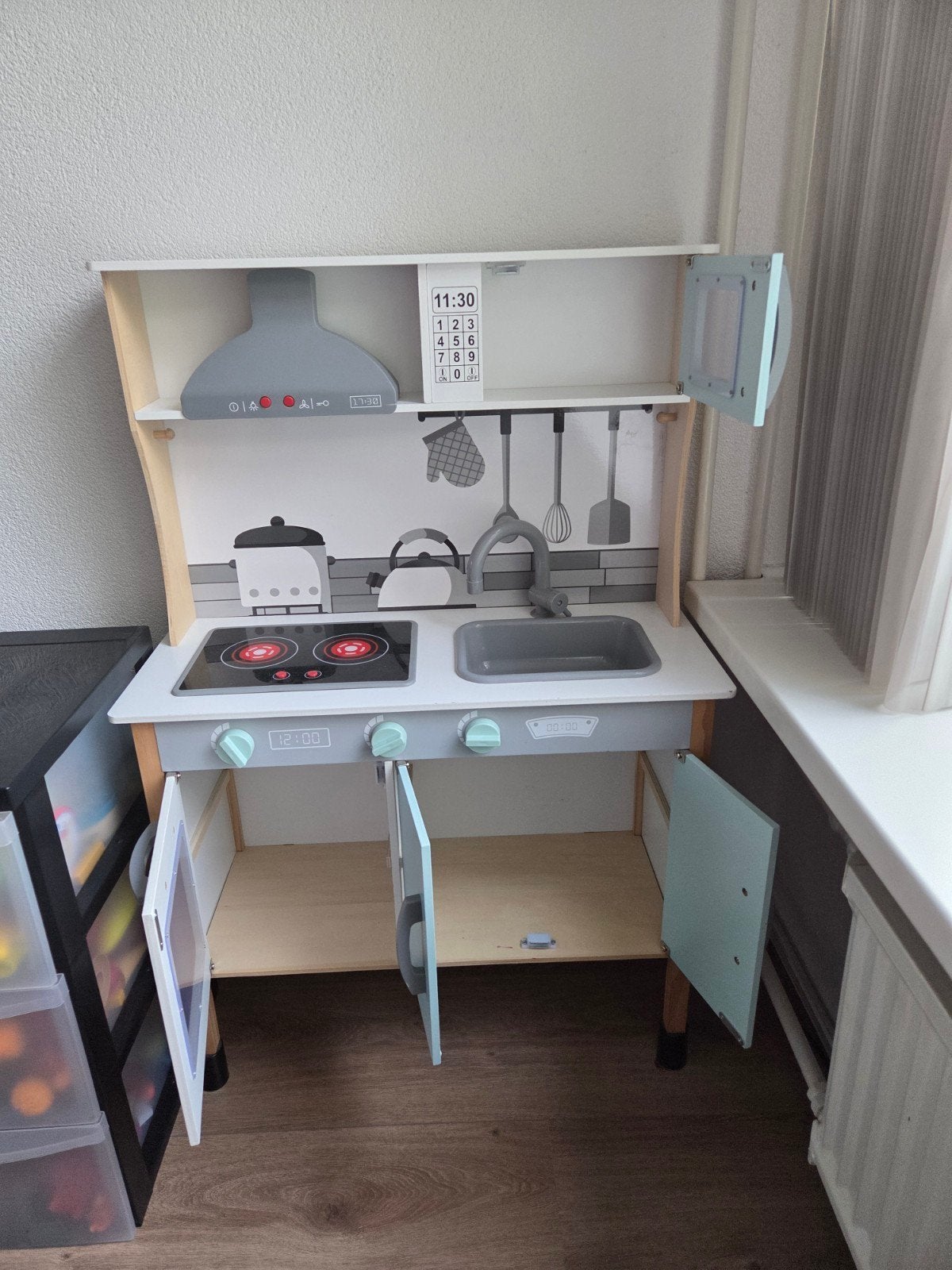 Complete Houten Speelkeuken met Accessoires, Ophalen, Gebruikt, Hout, Speelkeuken