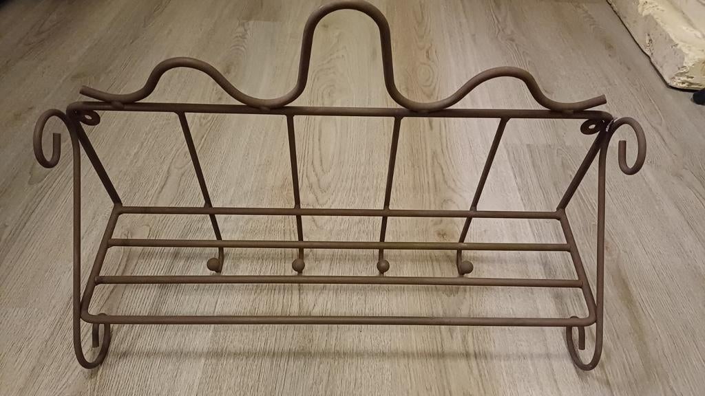 Vintage Hangkapstok Jaren '50 - Metaal[ ophalen a.u.b, Ophalen of Verzenden, Metaal, Wandkapstok, Minder dan 100 cm