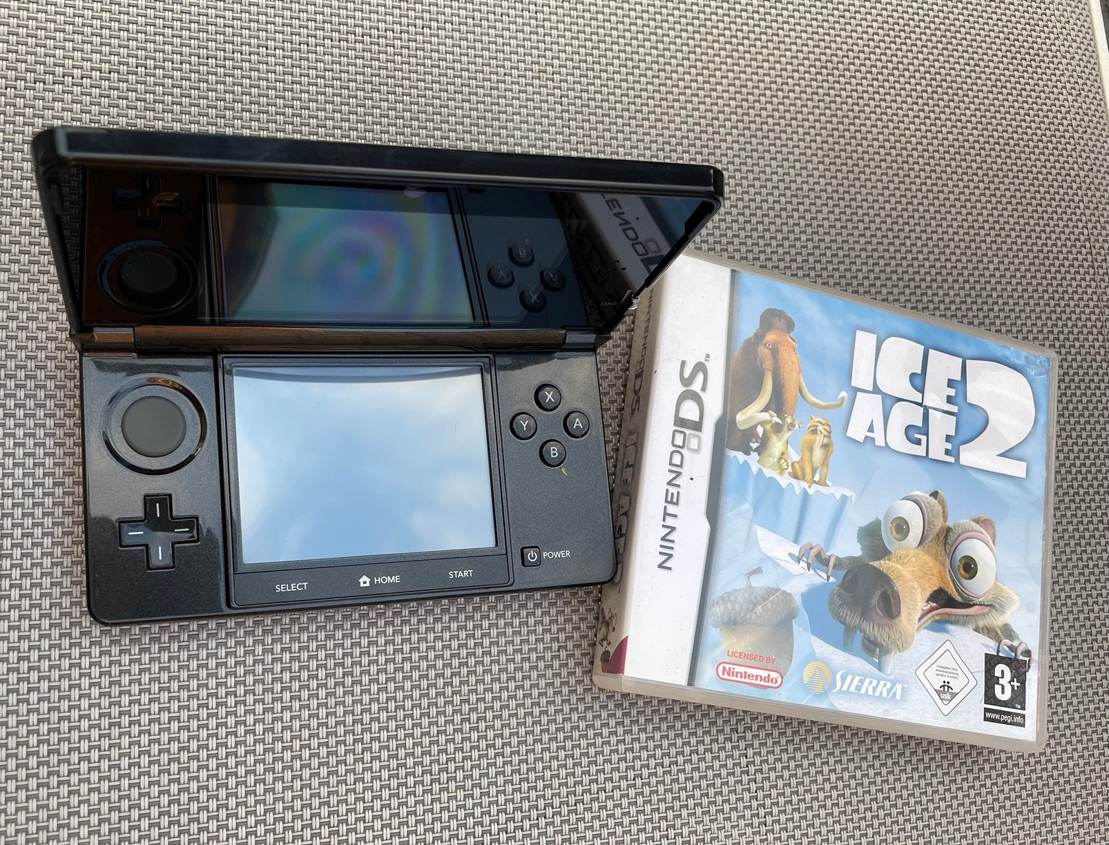 Nintendo 3DS Cosmos Black met garantie + Spel, Spelcomputers en Games, Ophalen, Met games, Zwart, 3DS