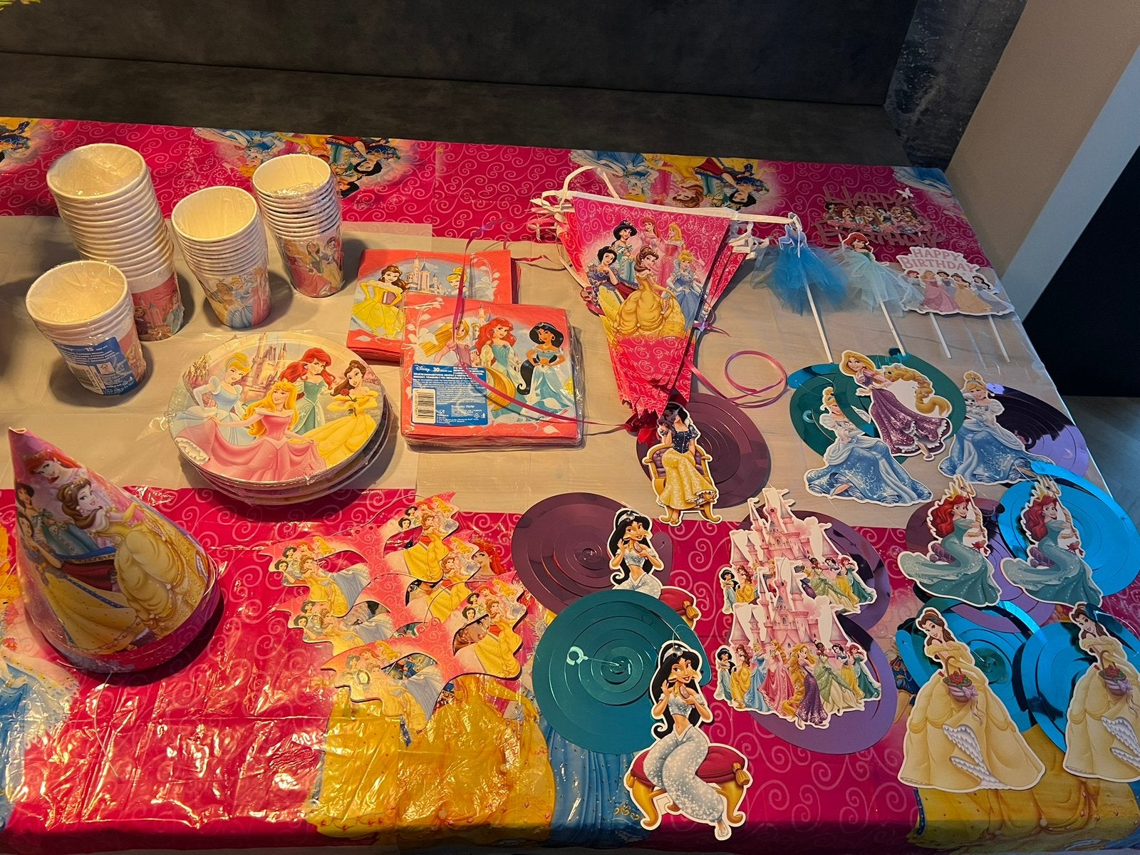 Disney prinsessen verjaardagsversiering, Verzenden, Zo goed als nieuw, Versiering, Verjaardag