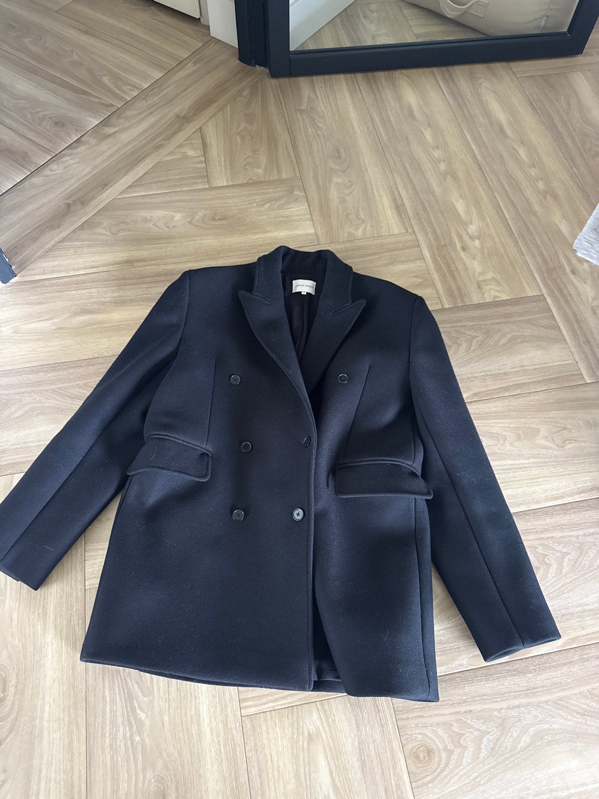 Loulou Studio Koon Double-Breasted Blazer Zwart Maat M, Ophalen of Verzenden, Zo goed als nieuw, Maat 38/40 (M), Zwart