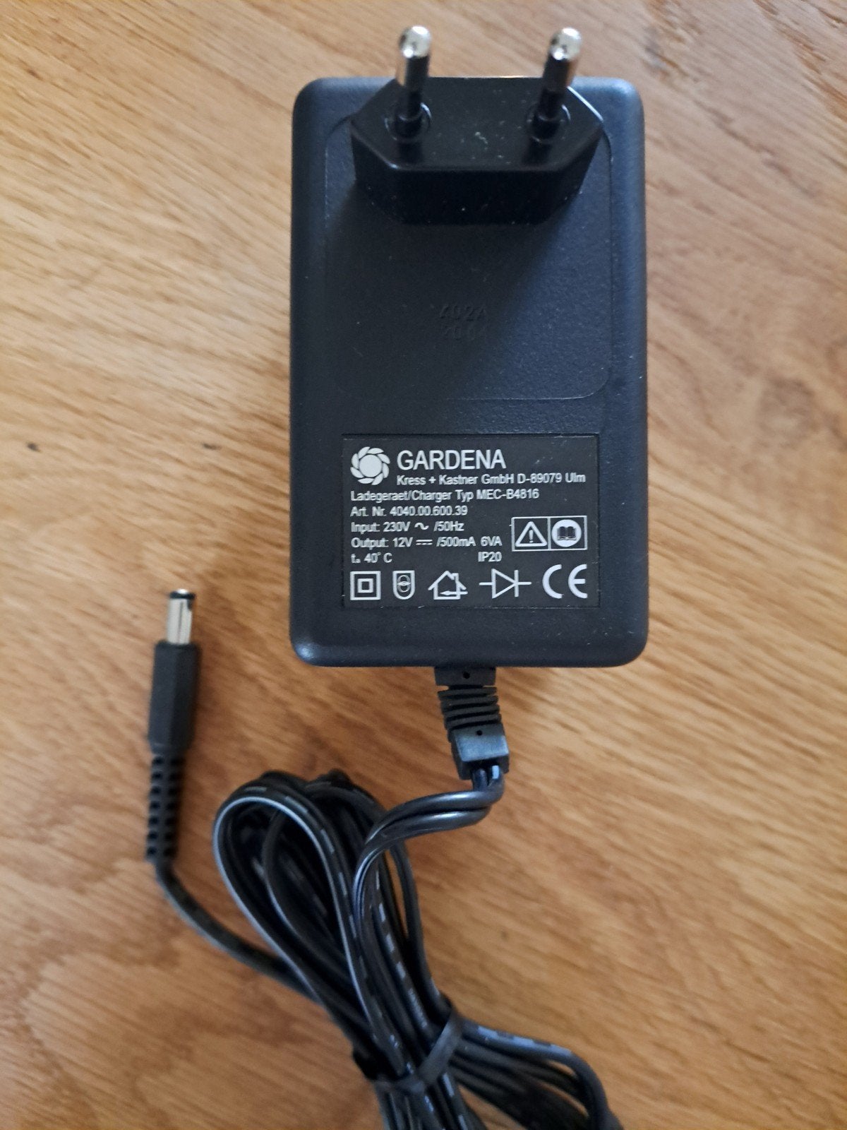 Nieuwe Gardena Oplader MEC-B4816, 12V/500mA, Ophalen of Verzenden