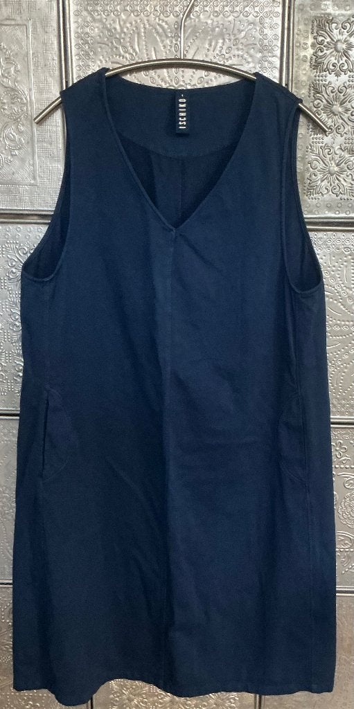 Ischiko. Blauwe zomerjurk. Mt  Xl., Kleding | Dames, Blauw, Maat 46/48 (XL) of groter, Ophalen of Verzenden, Zo goed als nieuw