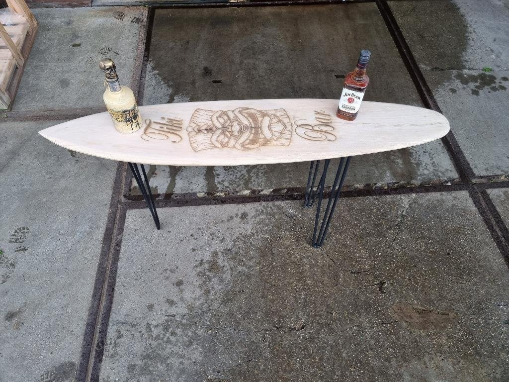 Surfplank Bar Tafel met Gravure - NIEUW Tiki Bar, Huis en Inrichting, Ophalen of Verzenden, -, -, -
