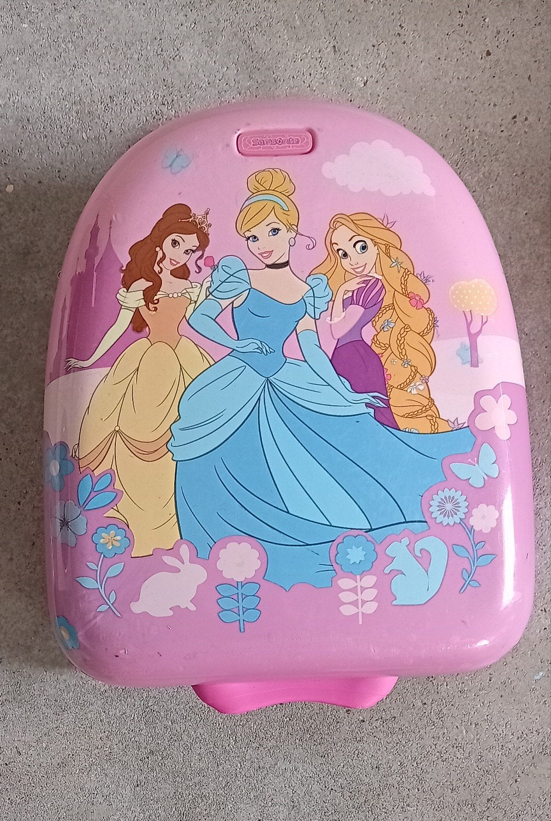 beschadigde, samsonite, kinder koffer, Uitschuifbare handgreep, Gebruikt, Hard kunststof, Minder dan 50 cm