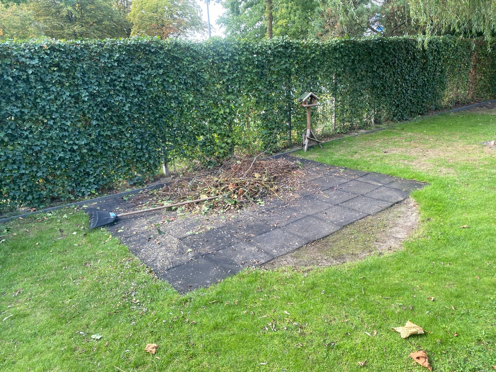 Rubberen tegels, Ophalen of Verzenden, Gebruikt, Hout