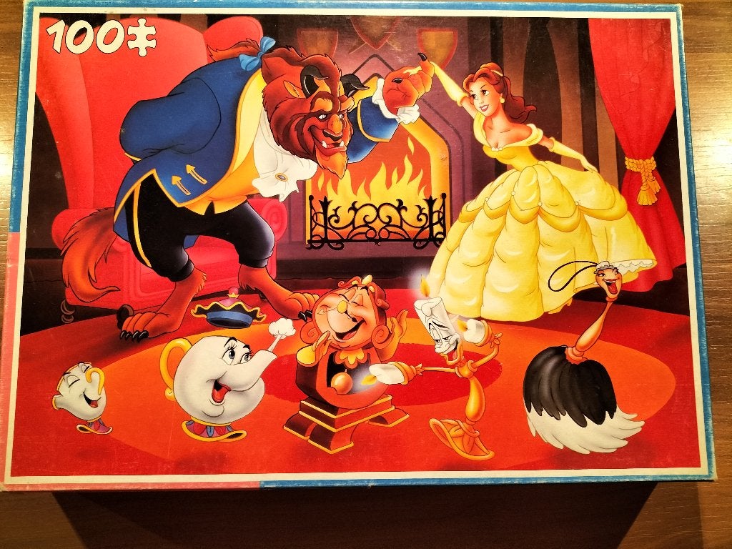 Walt Disney puzzel Belle en het Beest / 100 stukjes, Ophalen of Verzenden, Meer dan 50 stukjes, Zo goed als nieuw, 6 jaar of ouder