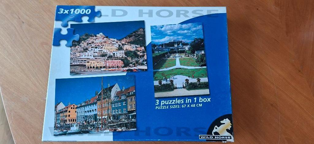 Kopenhagen, Positano en Salzburg (legpuzzels), Hobby en Vrije tijd, Denksport en Puzzels, Ophalen of Verzenden, 500 t/m 1500 stukjes
