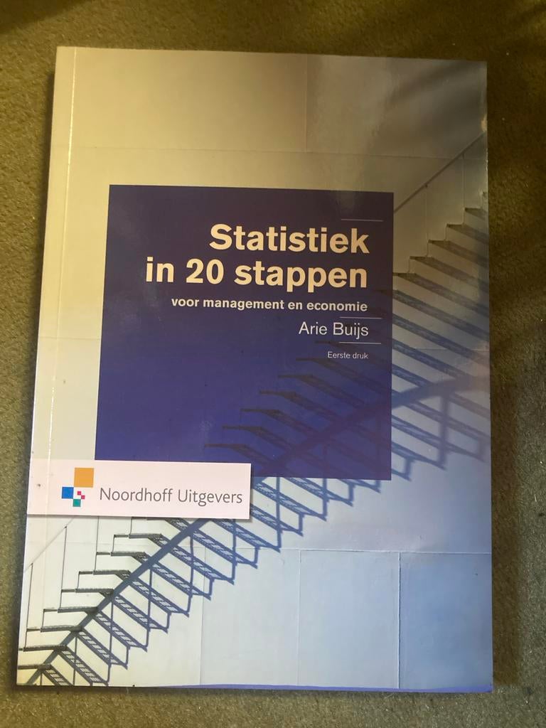 Statistiek in 20 stappen - Arie Buijs (Eerste druk), Boeken, Studieboeken en Cursussen, Ophalen of Verzenden, Gamma, Zo goed als nieuw