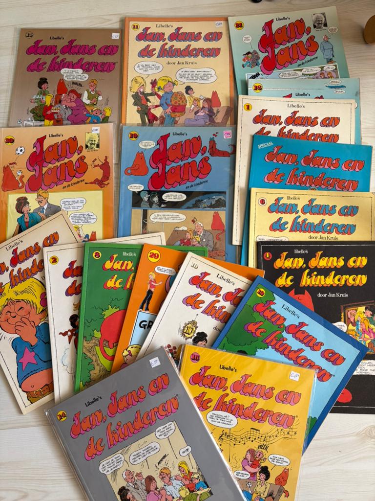 Jan Jans en de kinderen strips 18 stuks, Meerdere comics, Ophalen of Verzenden, Zo goed als nieuw, Europa