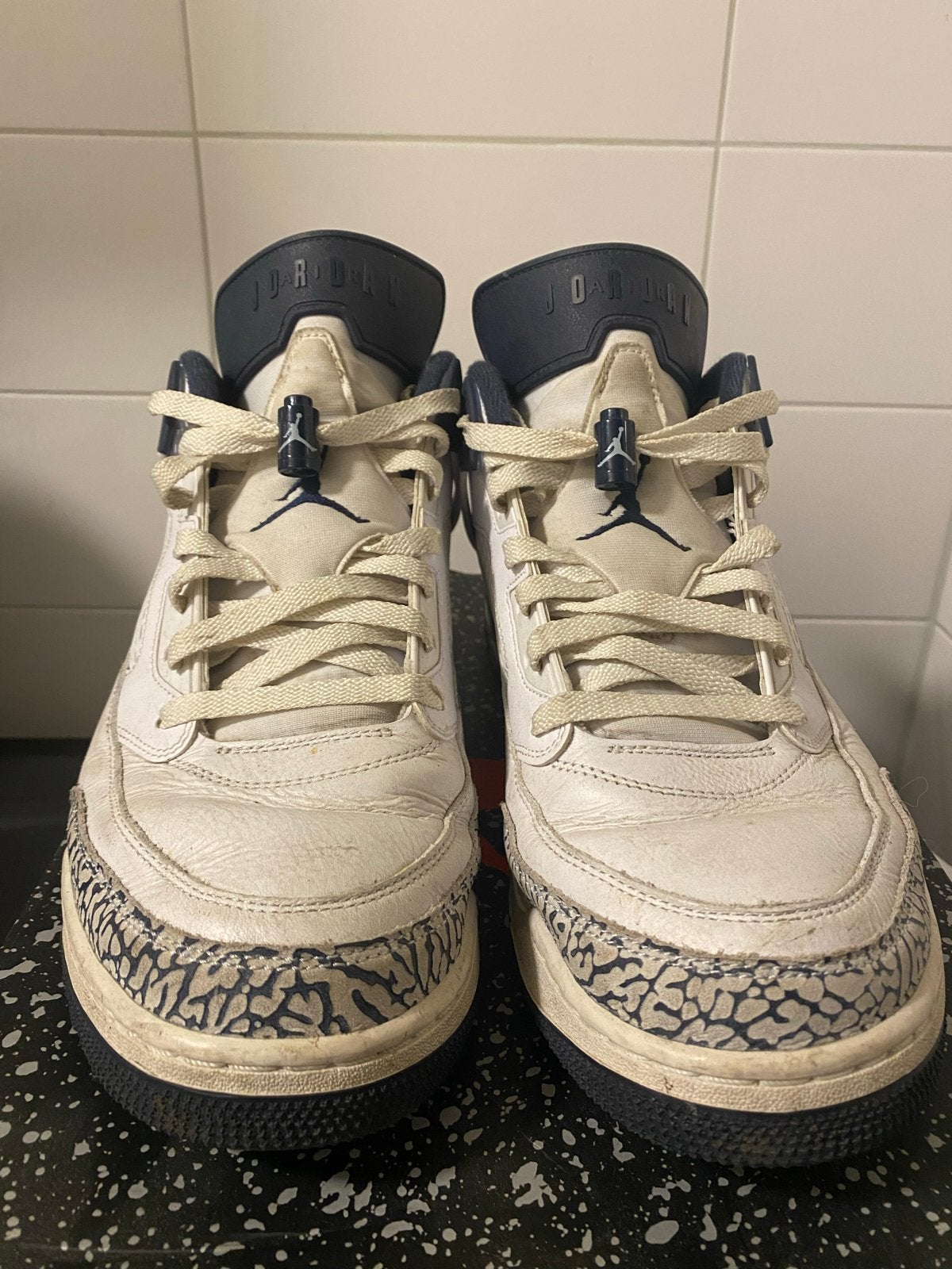 Jordan Spizike white obsidian Low sneakers - Maat 47.5, Ophalen of Verzenden, Gedragen, Wit, Sneakers of Gympen