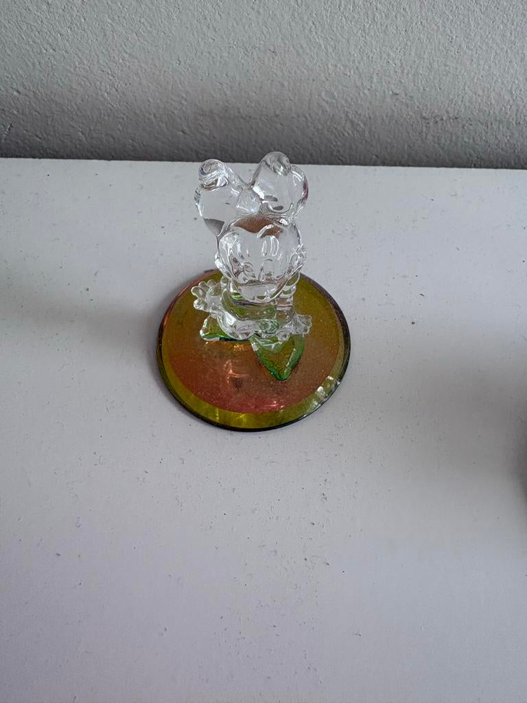 Minnie Mouse beeldje van glas - Disneyland Parijs, Ophalen of Verzenden, Mickey Mouse, Zo goed als nieuw, Beeldje of Figuurtje