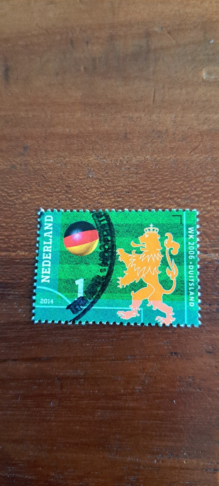Zegel Voetbal Oranje WK 2014 .gestempeld., Postzegels en Munten, Ophalen of Verzenden