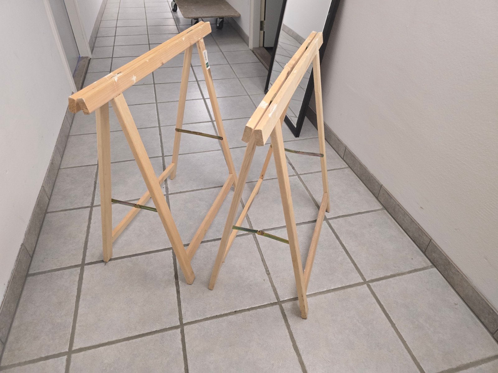 2 stuks schragen - handig voor klussen en projecten, Doe-het-zelf en Verbouw, Ophalen of Verzenden, Gebruikt