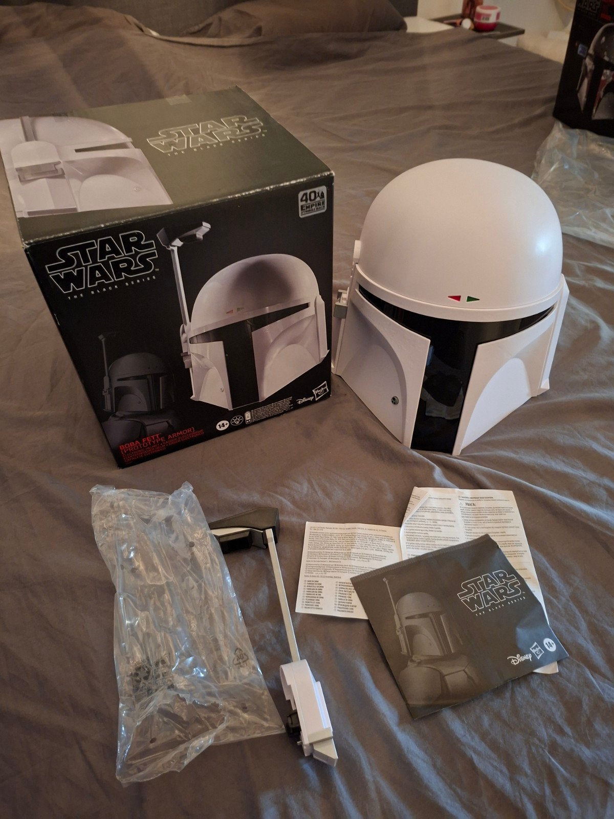 Star Wars The Black Series Boba Fett Prototype Armor Helm, Ophalen of Verzenden, Zo goed als nieuw, Actiefiguurtje