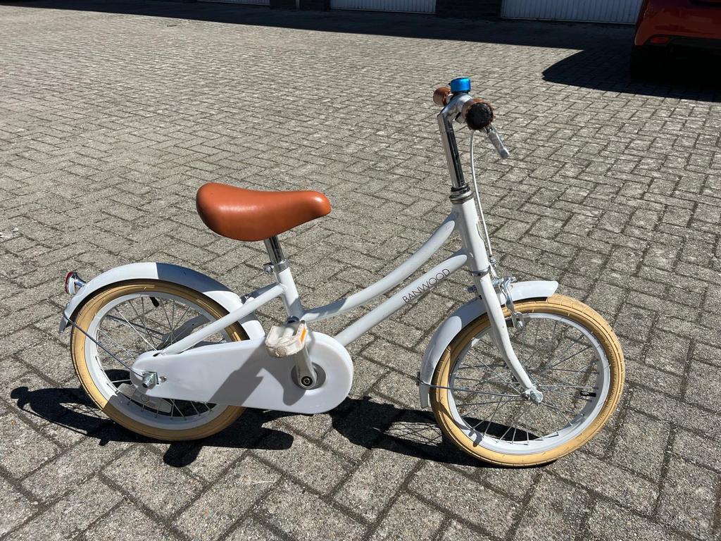 Banwood witte kinderfiets 16 inch., Ophalen, Zo goed als nieuw, 16 tot 20 inch