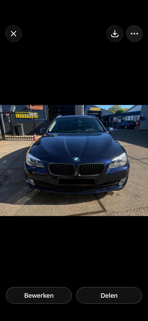 BMW 5-Serie 523I Touring 150KW Aut8 2010 Blauw, Auto's, BMW, Particulier, 5-Serie, Airconditioning, Bluetooth, Centrale vergrendeling