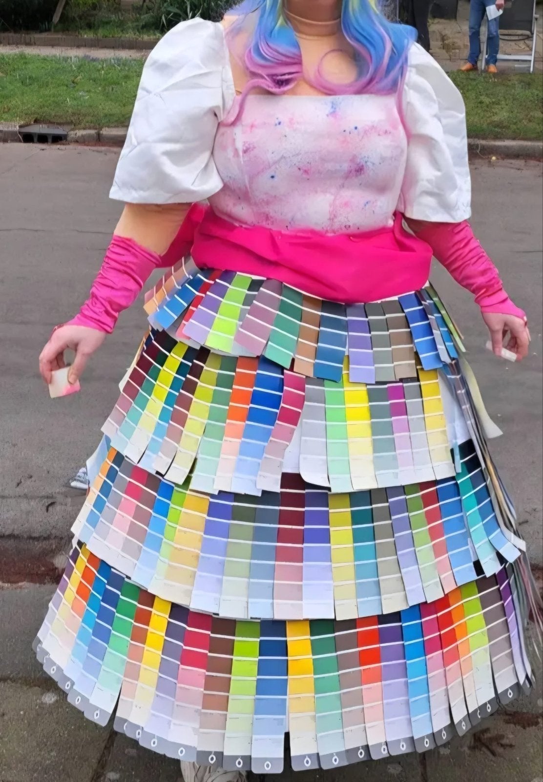 6 Handgemaakte Carnaval Jurken met Top, Pruik en Haarband, Ophalen, Carnaval, Maat 46/48 (XL) of groter, Kleding