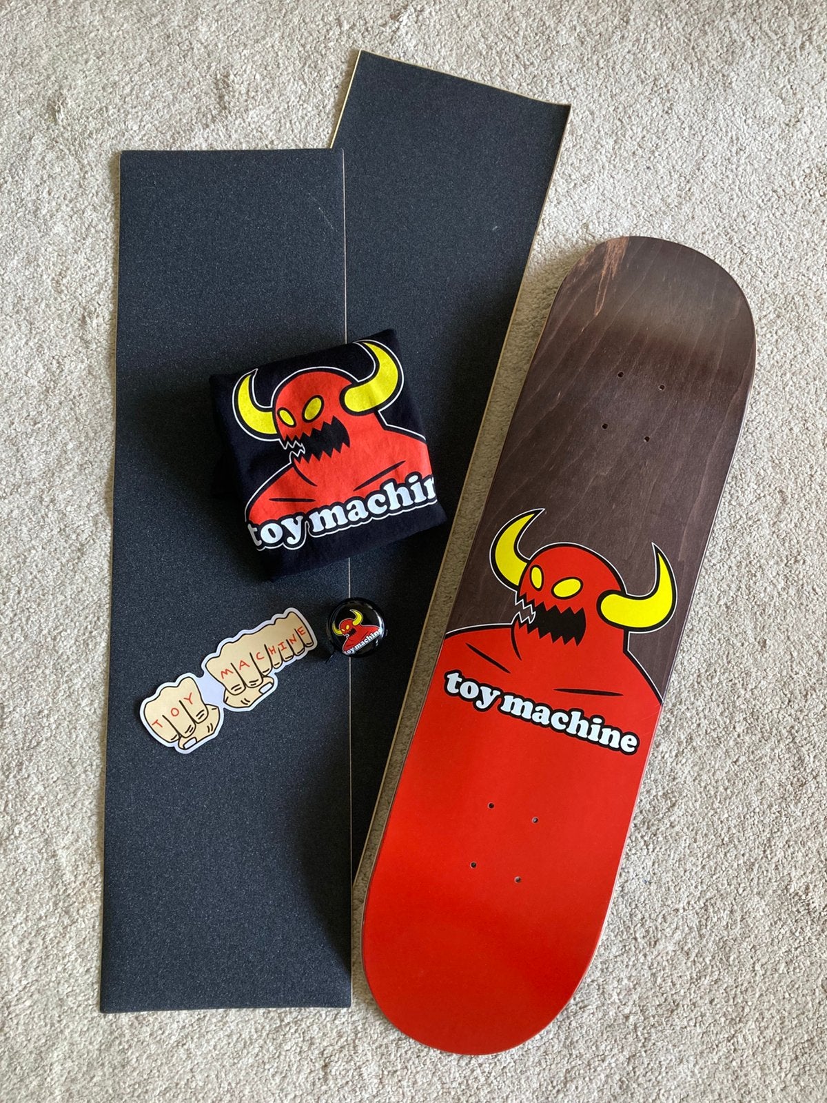 Nieuw Toy Machine skateboard deck t shirt griptape en bel, Ophalen, Nieuw