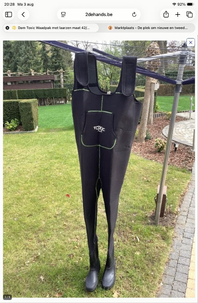 Dam Toxic Waadpak met laarzen maat 42/43, Ophalen, Zo goed als nieuw, Kleding