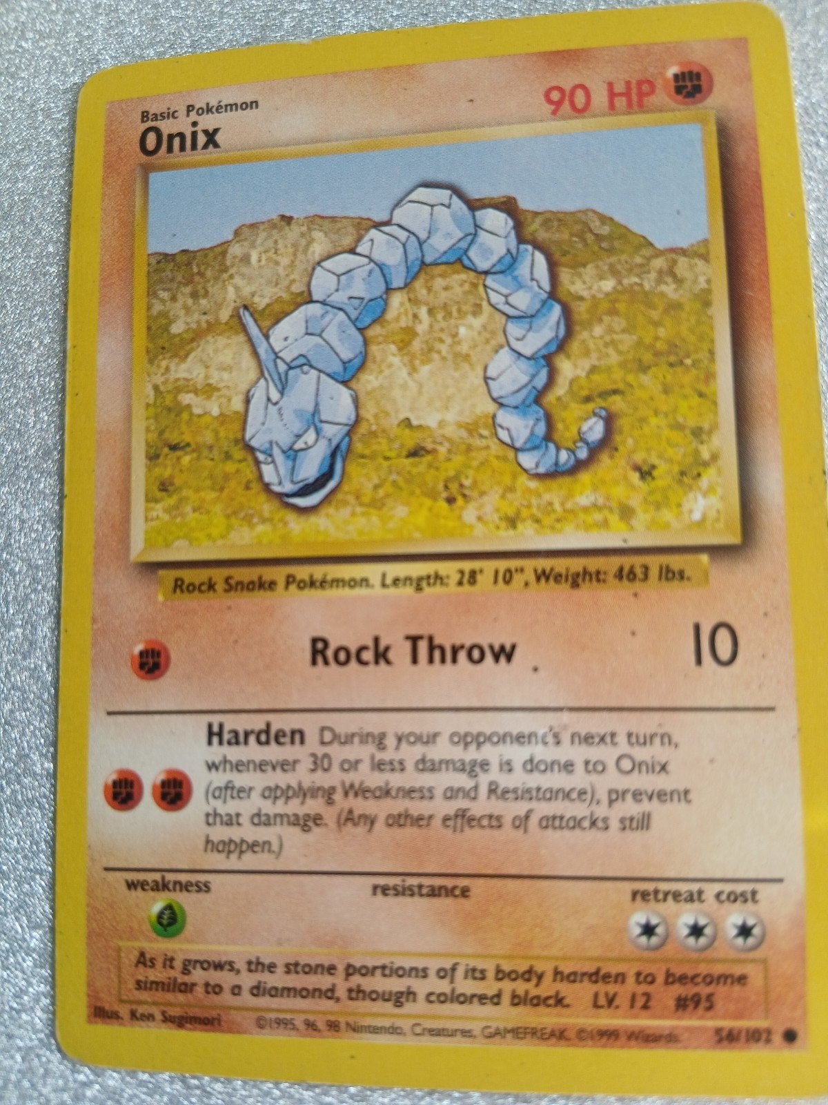 Onix 90 hp, Hobby en Vrije tijd, Verzamelkaartspellen | Pokémon, Ophalen of Verzenden