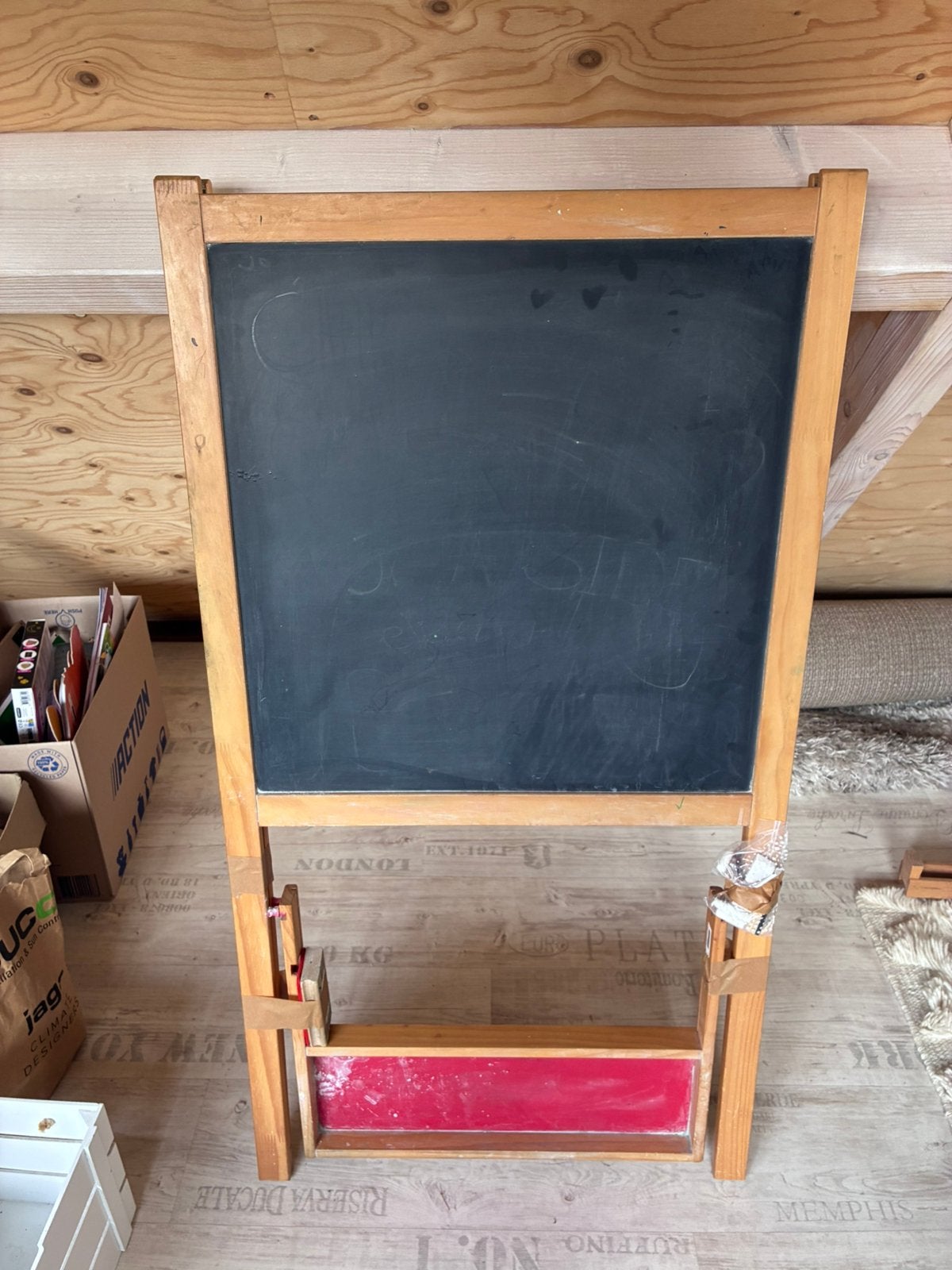 Schoolbord krijt en whiteboard, Ophalen, Gebruikt, Krijtbord