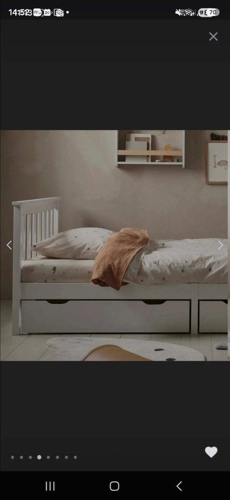 Lade voor onder bed, 90 cm, Eenpersoons, Wit, Nieuw