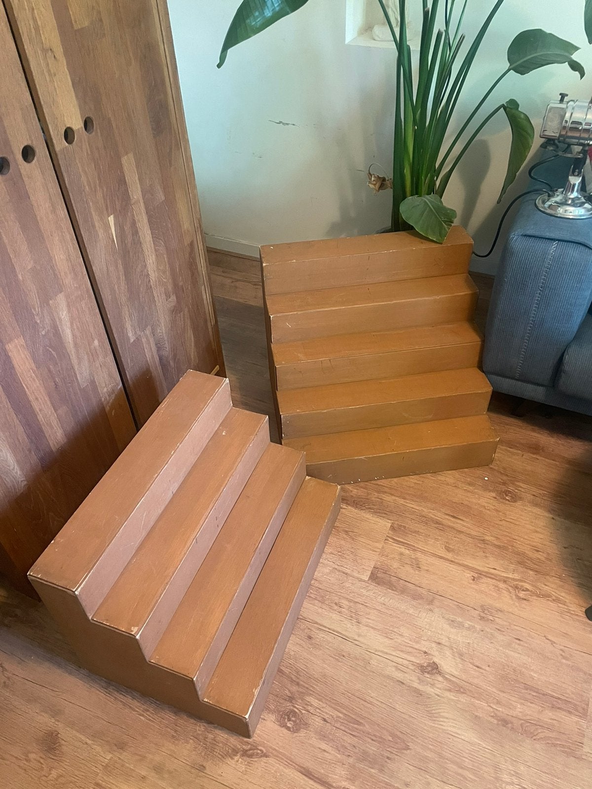 Marktkraam display trappen + tafelkleed, Ophalen, Gebruikt