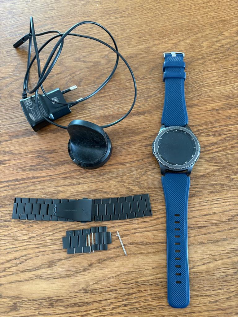 Samsung Gear S3 Frontier smartwatch, Ophalen of Verzenden, Gebruikt, Grijs, Android